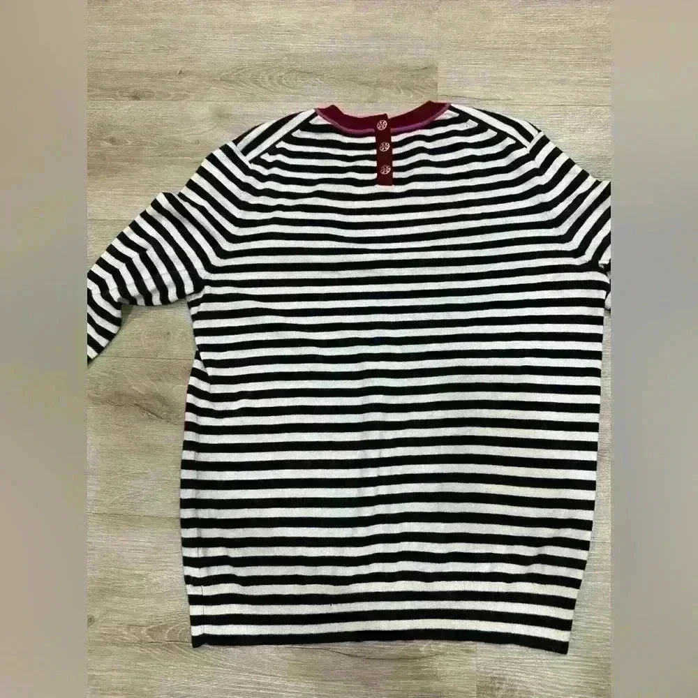 Tory Burch Iberia 💯% Cashmere Embellished Sweater size large